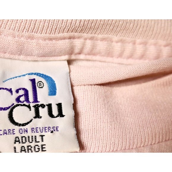 Cal Cru Pink Single Stitch Adult Large Vintage 1994 X-it! Men Problems Quote - Picture 7 of 7